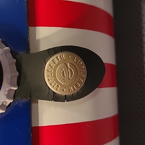 Little Earth Patriotic Red White Blue Barrel Crossbody Purse - Picture 3 of 11